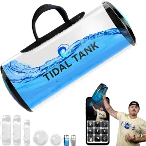 -KettleTank Sand Bag Alternative 7lbs to 12lbs- Adjustable Aqua Bag & Power Bag with Water -Core and Balance Device- Portable Stability Fitness Equipment -Free App for Full Body Workout