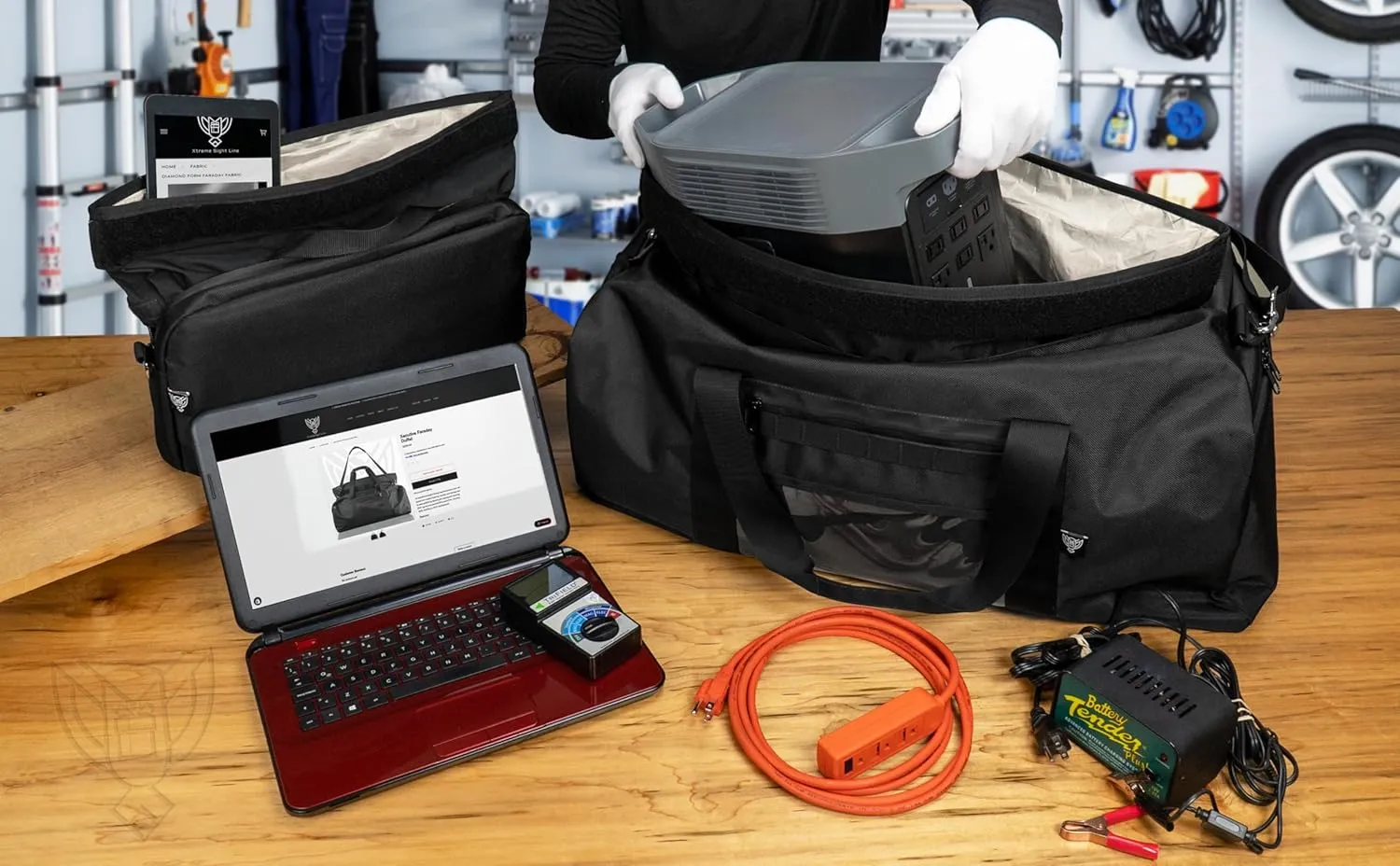 ~ Xecutive Transport Faraday Duffel Bag for Military Use ~ MOLLE System ~ Computer Towers and Other Large Electronics ~ Data Security ~ Tracking/Hacking Defense ~ Multicam Camo