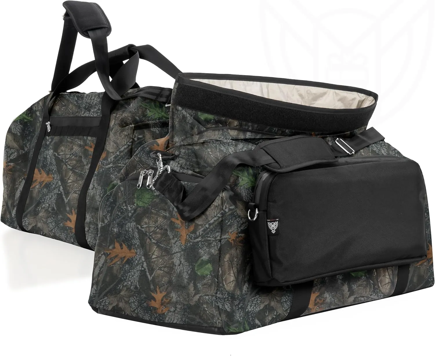 ~ Xecutive Transport Faraday Duffel Bag with Removable XTECH Pouch for Computer Towers and Other Large Electronics ~ Data Security ~ Shoulder Strap Included ~ Backwoods Camo