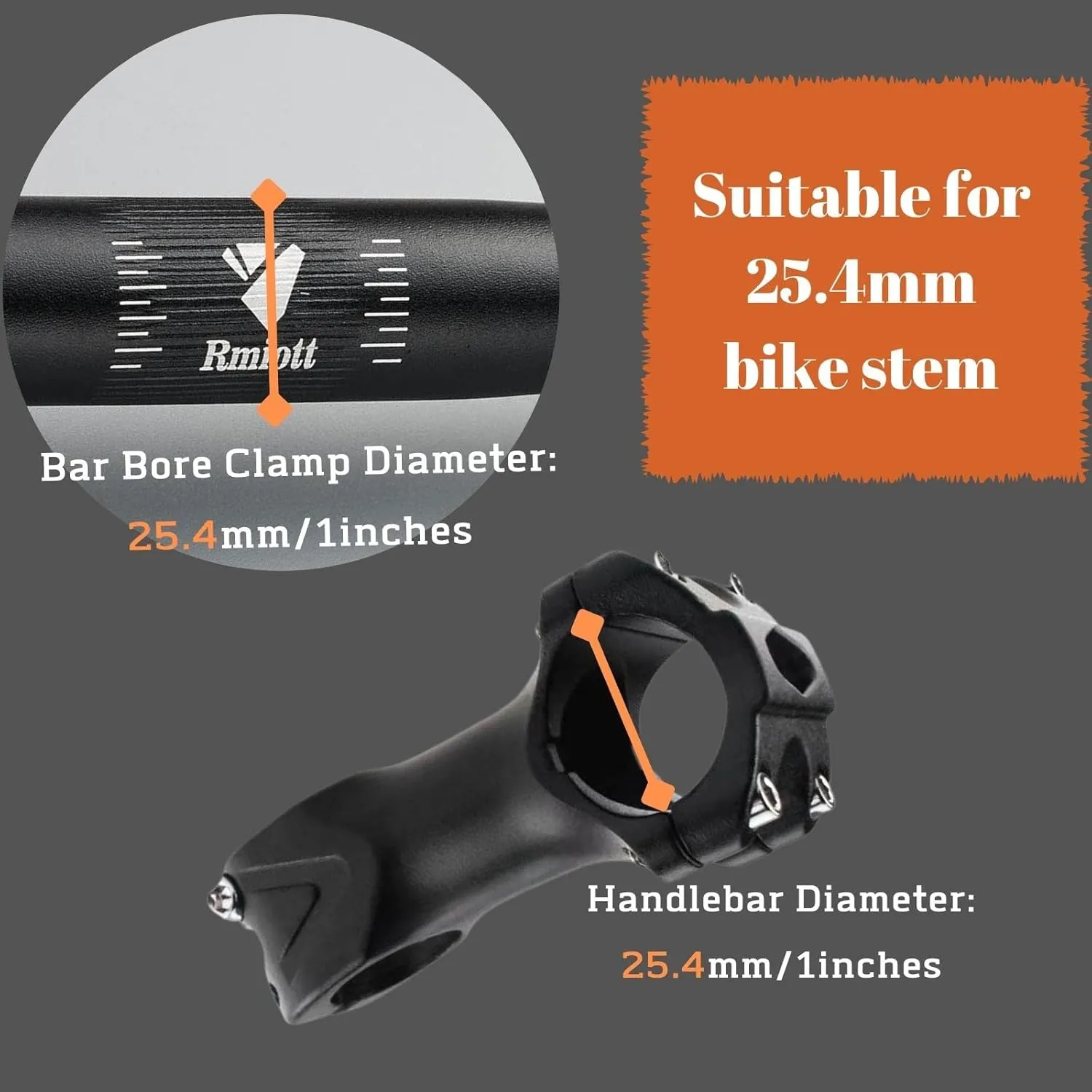 1 inch Rise 90mm Mountain Bike Handlebars Length 24.40inches/620mm Aluminum -Just Fits 25.4mm Stems- Rise 90mm Black