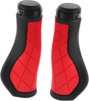 1 Pair Ergonomic Rubber Bike Handlebar Grips Non Slip Shock Absorbing Design for Mountain Bikes Scooters Fit Comfortable Durable Grips for Long Rides