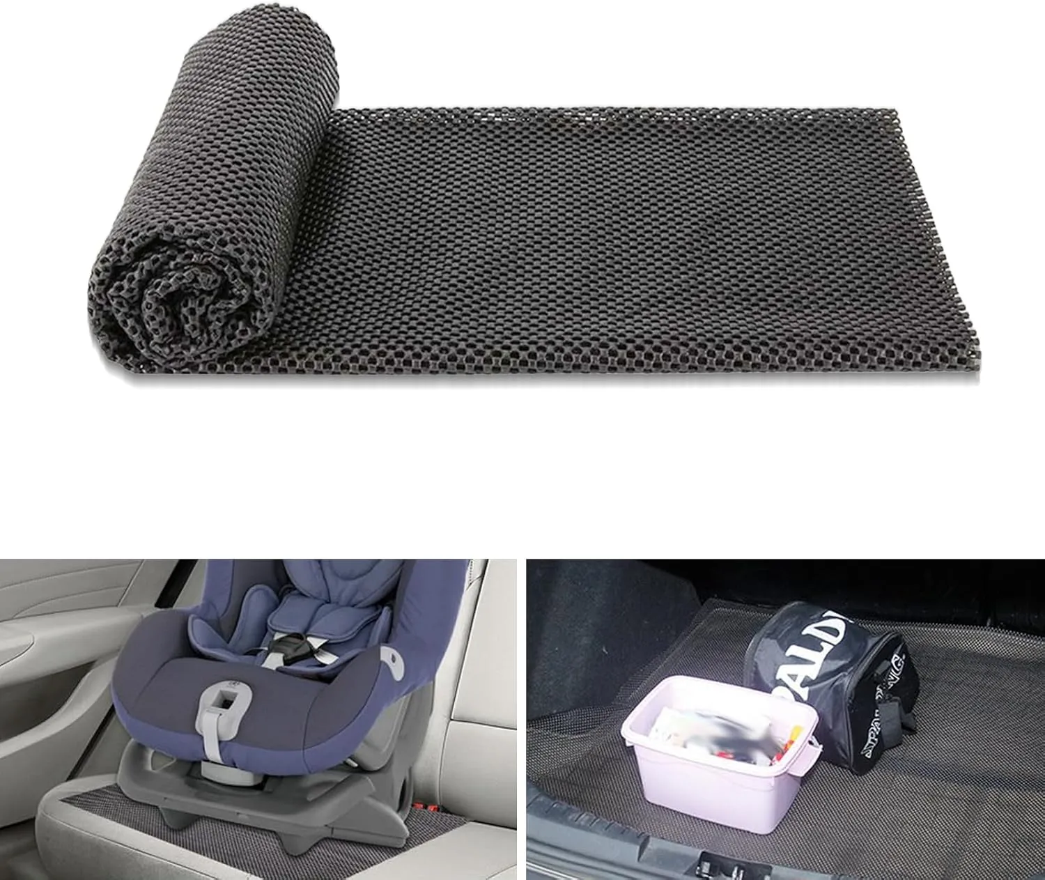 1 PC Car Roof Anti-Skid Mat, 47.2" x 39.3" Luggage Bag Anti-Scratch Car Paint Protection Pad, Cuttable Multi-Function Trunk Table Floor Sun and Dust Proof Mat, Universal for Cars Home (Black)