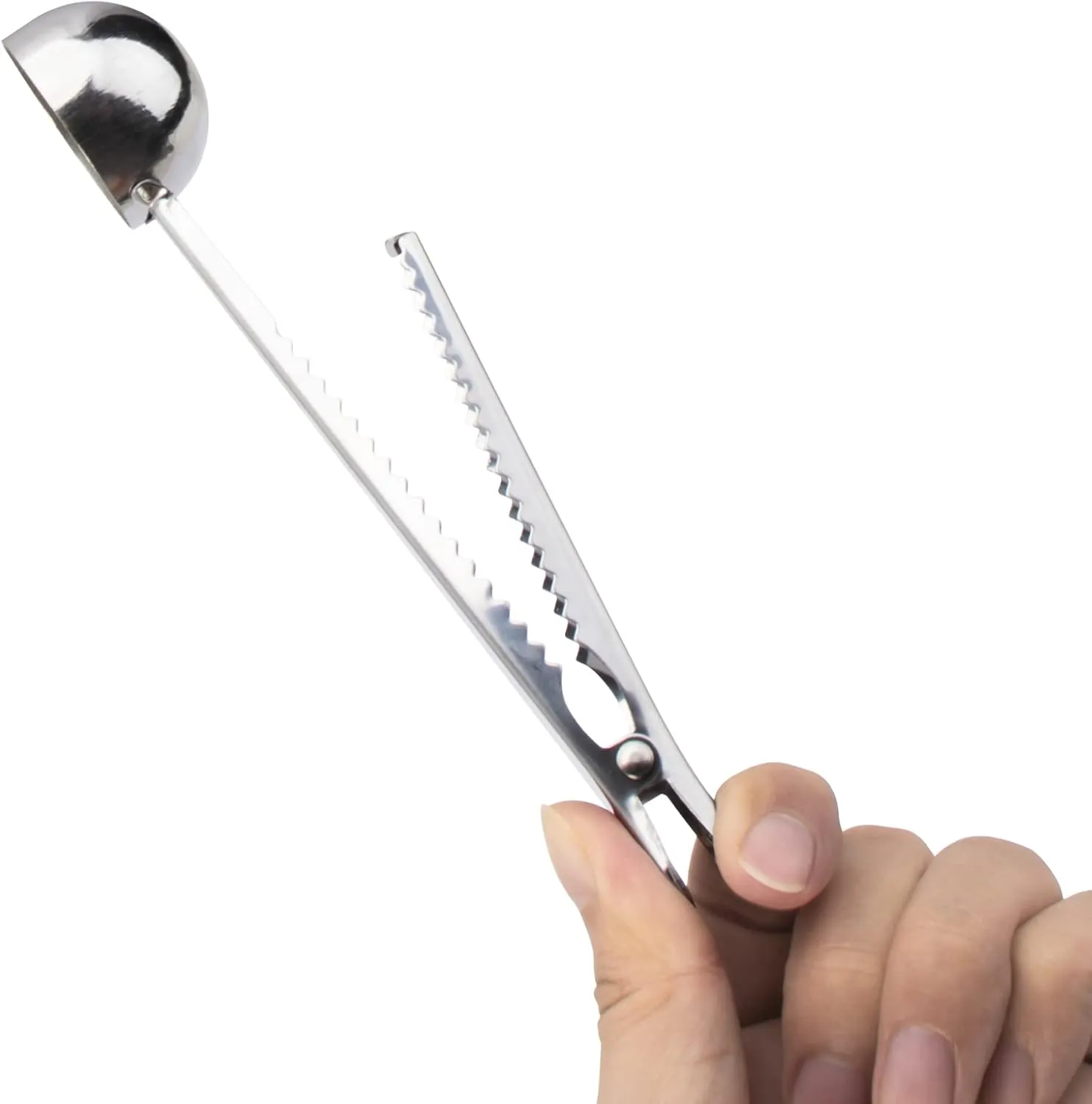 10 PCS Scoop with Clip,2-in-1 Stainless Steel Coffee Scoop and Bag Clip for Measuring Coffee, Tea，Protein Powder, Instant Drinks