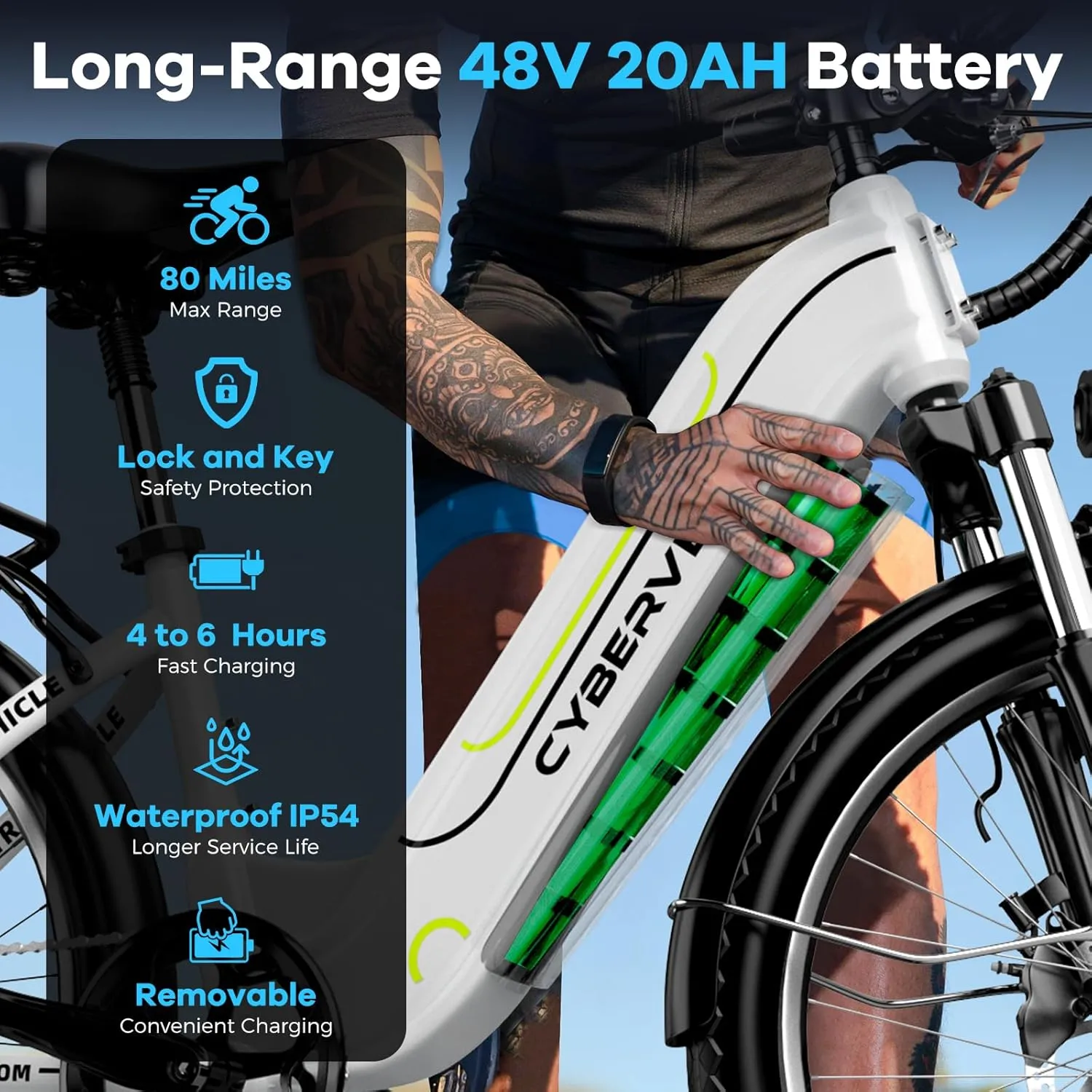 1000 Peak Electric Bike for Adults,up 80 Miles Removable Battery Ebike, 26" Electric E Bike with 7-Speed,Adult Electric Bicycles for Commute Beach Snow Womens All Terrain