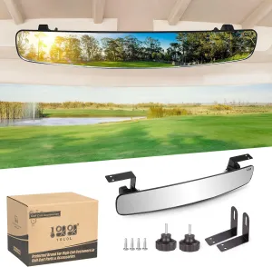 10L0L Golf Cart Rear View Mirror - Universal Golf Cart Mirrors"16.5" Extra Wide 180 Degree Panoramic Rear View Mirror for Yamaha EZGO Club Car