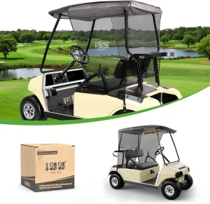 10L0L Golf Cart Sun Shade Cover for Club Car DS Precedent and EZGO TXT RXV, UV Heat Resistant Sunshade Curtain