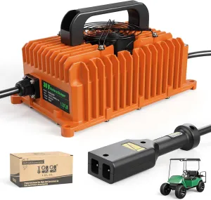 10L0L Smart Golf Cart Battery Charger for EZGO TXT, 18 AMP 36 Volt Golf Cart Charger with D Style Plug Fits Lead-Acid and Lithium Battery