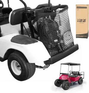 10L0L Universal Golf Cart Cargo Net, 2-Passenger Organizer Mesh Storage for Yamaha, EZGO, Club Car, Polyester Reticulum Grocery Bag - Golf Cart Accessories