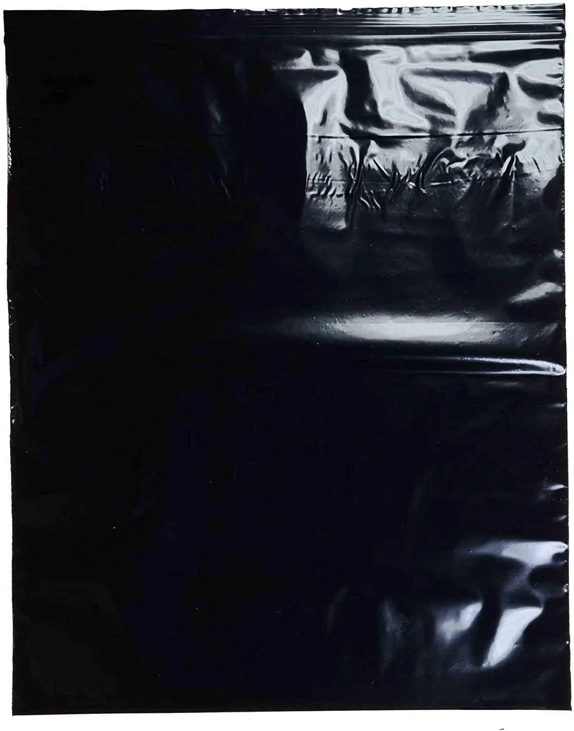 12" x 15" 2-Mil Black Reclosable Zipper Bags - 100 Pack of Durable Plastic Storage Bags for Organization, Storage, Parts, Travel, Holiday - SKU: r1215bk-100