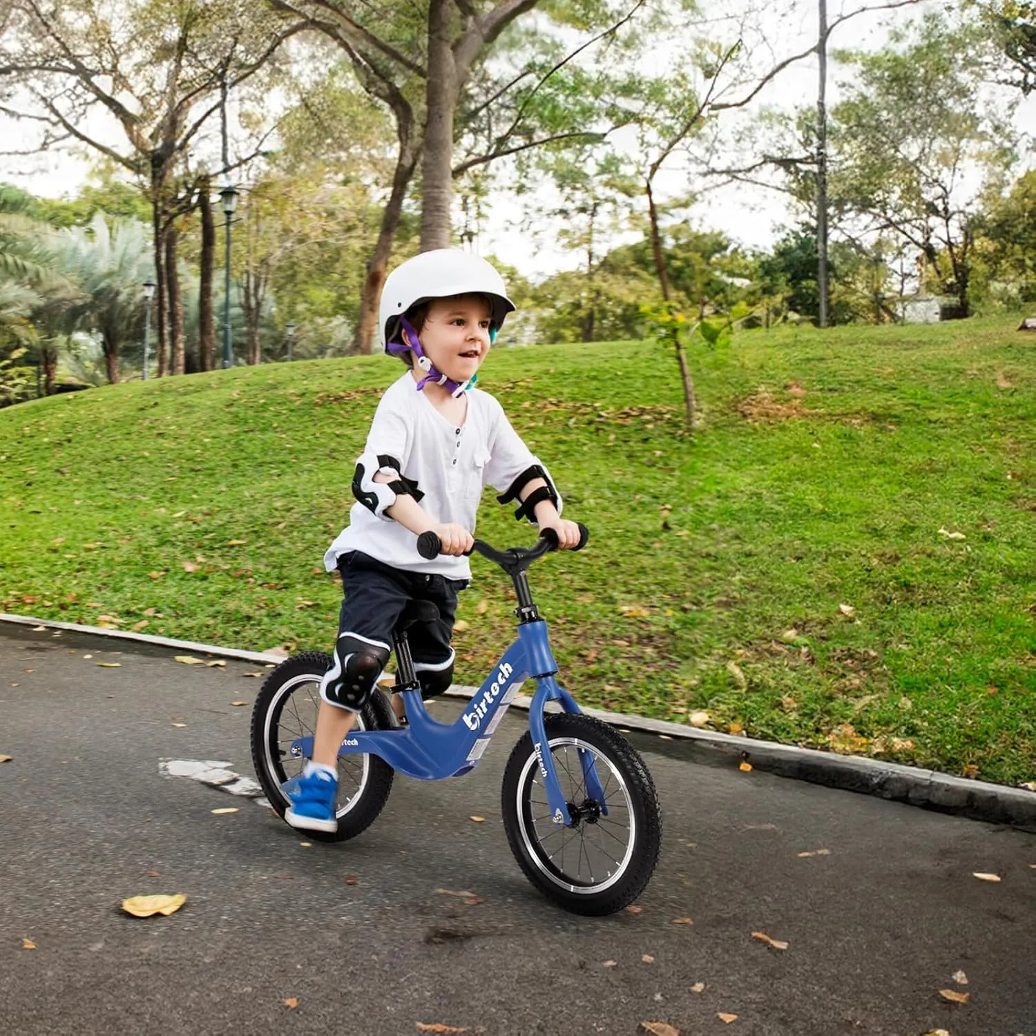 14" Kids Balance Bike for 3,4,5,6 Year Old Boys and Girls, Air Tires with Magnesium Alloy Frame, Lightweight No Pedal Toddler Training Bicycle