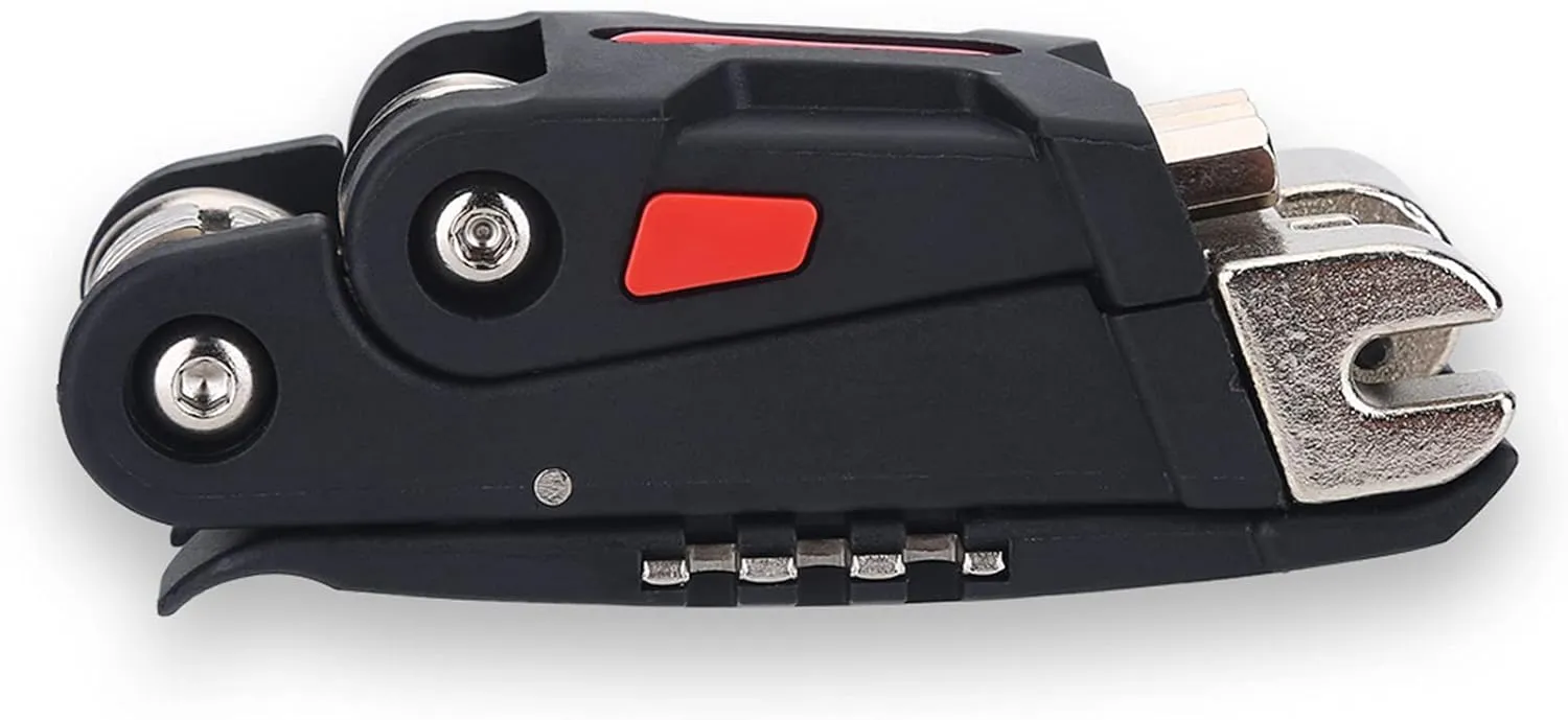 16 in 1 Mountain Bike Multifunction Repair Multitool,Convenient and Efficient,Compact and Portable, for Maintenance Cycling,16 in 1 Tool Kit with Hard Carrying