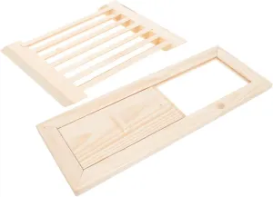 1Set Wooden Sauna Air Vent Grille Cedar Blinds for Steam Ventilation Easy Installation Durable Wooden Construction for Optimal Air Flow