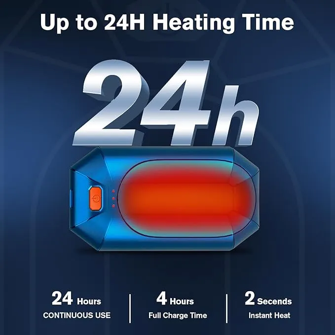 2 Pack 𝐇𝐚𝐧𝐝 𝐖𝐚𝐫𝐦𝐞𝐫𝐬 Rechargeable,Portable Electric Hand Warmers Reusable,USB Handwarmers,Outdoor/Indoor/Working/Studying/Camping/Hunting/Golf/Pain Relief/Game/Warm Gifts for Men Women Kids