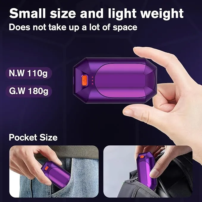 2 Pack 𝐇𝐚𝐧𝐝 𝐖𝐚𝐫𝐦𝐞𝐫𝐬 Rechargeable,Portable Electric Hand Warmers Reusable,USB Handwarmers,Outdoor/Indoor/Working/Studying/Camping/Hunting/Golf/Pain Relief/Game/Warm Gifts for Men Women Kids