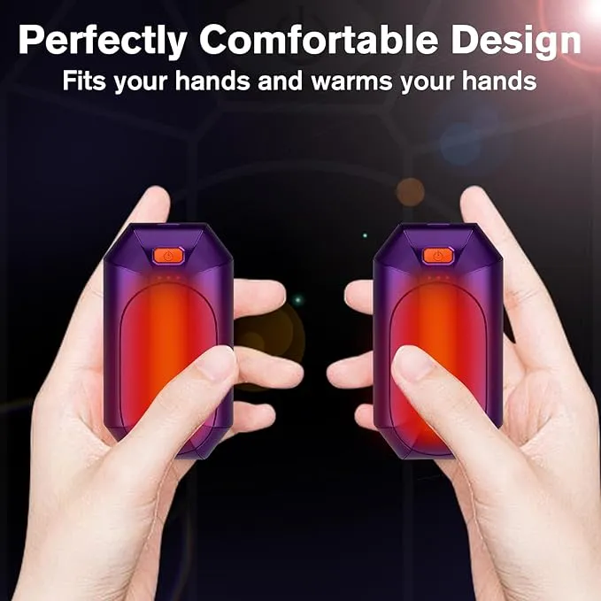 2 Pack 𝐇𝐚𝐧𝐝 𝐖𝐚𝐫𝐦𝐞𝐫𝐬 Rechargeable,Portable Electric Hand Warmers Reusable,USB Handwarmers,Outdoor/Indoor/Working/Studying/Camping/Hunting/Golf/Pain Relief/Game/Warm Gifts for Men Women Kids