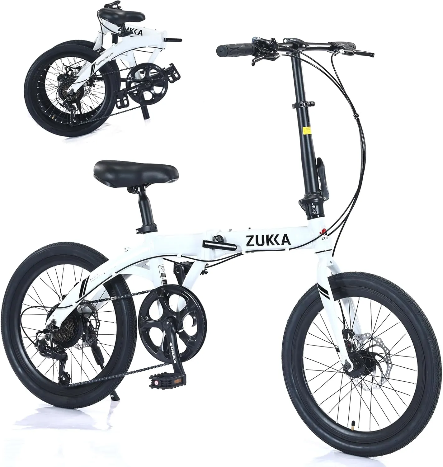 20 Inch Folding Bike with 7-Speed，Heavy Duty Folding Bike Up to 330LBS-Lightweight Aluminum Frame Folding Bike，Folding Commuter Bike for Women/Men/Adult/Youth,Adjustable Stem，7 Colors