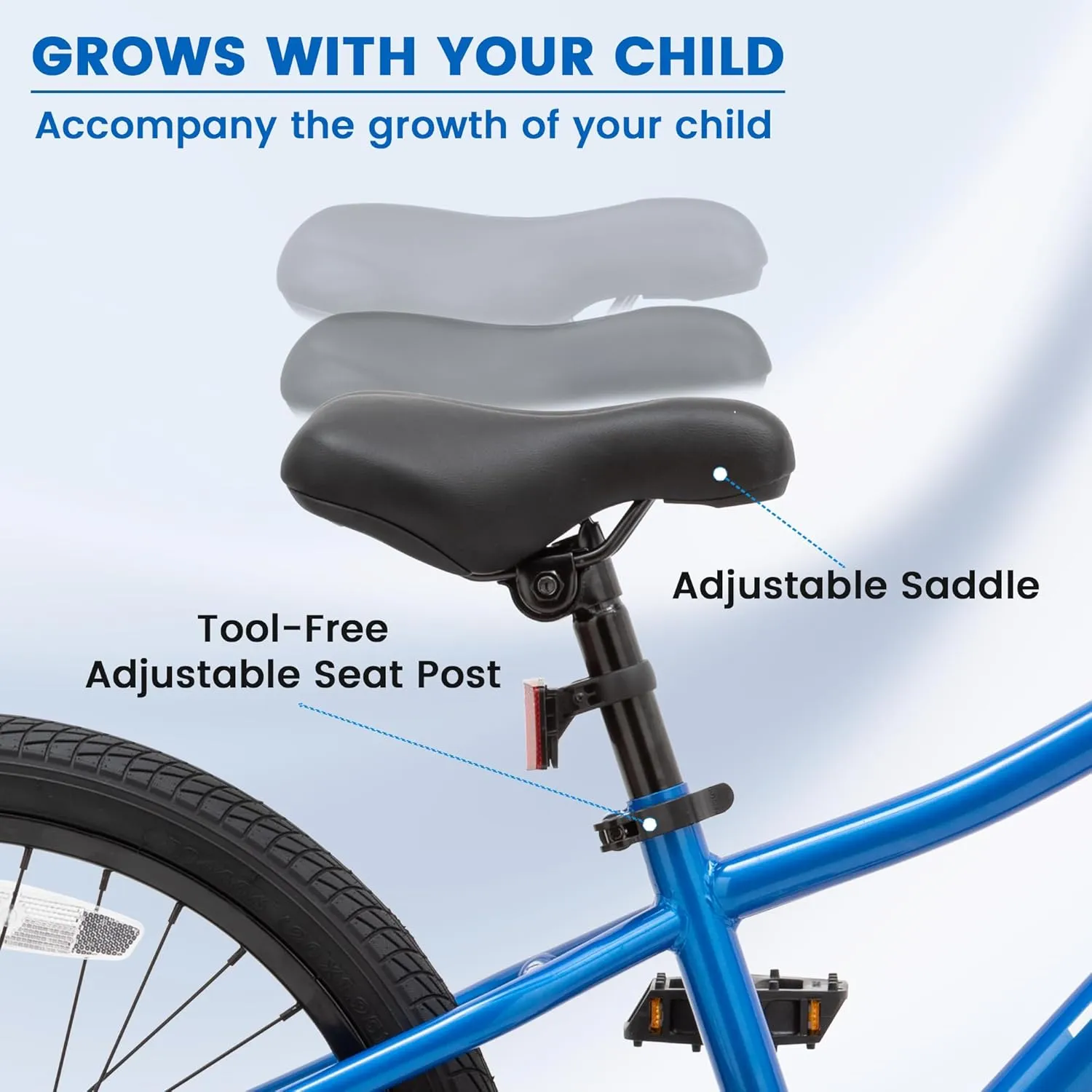 20 Inch Kids' Bike Ages 5-12, 7-Speed Mountain Bike Birthday Gifts Bicycles for Boys Girls Present, Outdoor Cycling City Snow Mountain Bikes