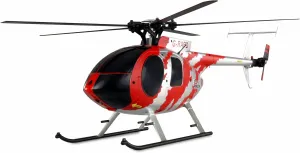 25334 AFX MD500E Brushless Civil Helicopter 4 Channels 325 mm 6G RTF Red / Silver
