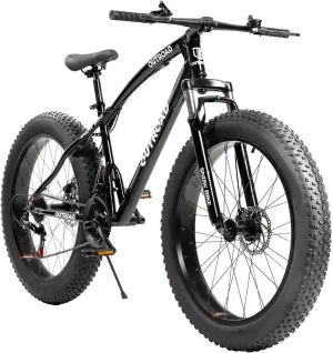 26 Inch Mountain Bike, Aluminum Frame, 21-Speed Dual Disc Brake Bicycle with Lock-Out Suspension Fork, Nomal Wheels Bicycles for Men and Women