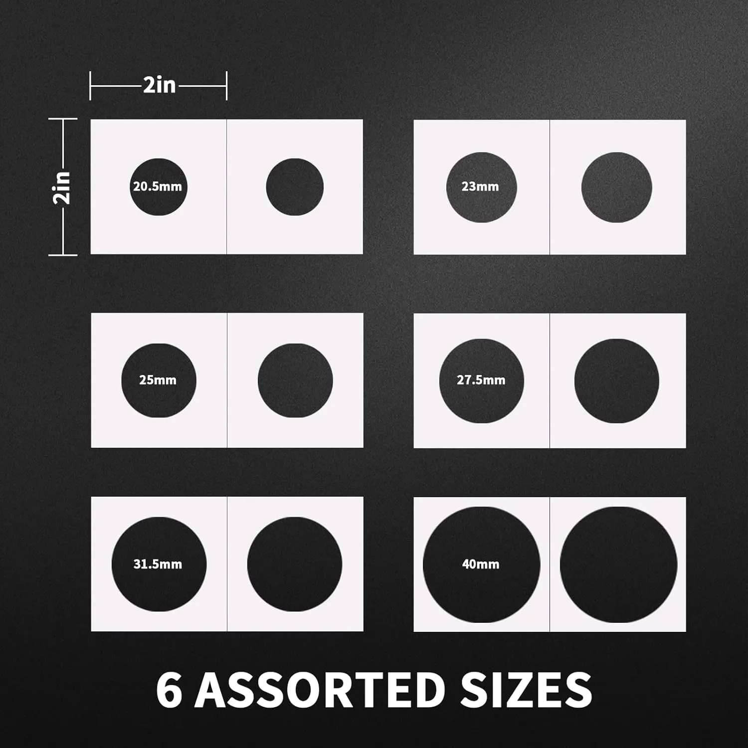 300 Cardboard Coin Holder for Collectors with 15 Sheets Coin Pocket Pages, 300 Pockets Coins Collecting Book Sleeves Protectors Storage and 6 Size 2" x 2" Currency Holders for Coin Collection Supplies