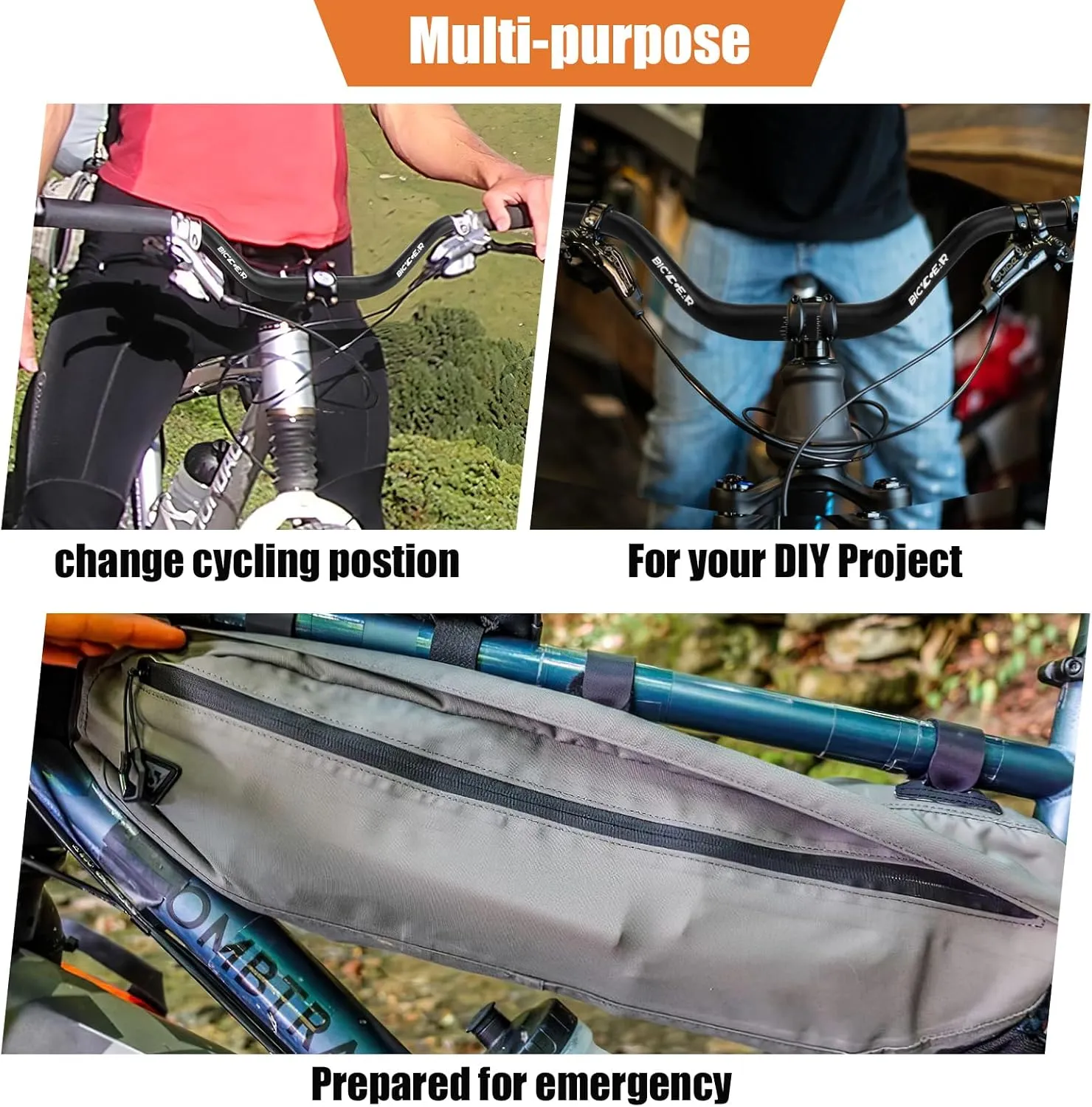 31.8 Bike Handlebars 720mm, 86mm Rise Bicycle Handlebars 10° Backsweep Alloy Riser Handle Bars for Mountain Bike, MTB, E Bikes, Road Dirt Bike, Cruiser, 1 1/4 inch, Sand Blasted