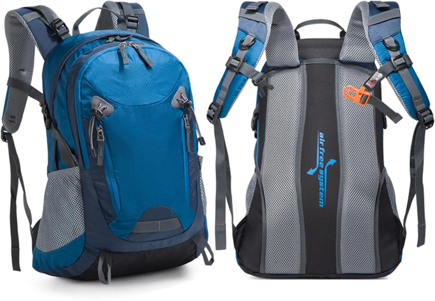 35L Hiking Backpack – Lightweight Waterproof Daypack with Adjustable Straps, Mesh Side Pockets – Camping & Travel Backpack for Men & Women – Royal Blue