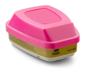 3M P100 Respirator Cartridge/Filter 60926, 1 Pair, NIOSH, Helps Protect Against Organic Vapors, Acid Gases, Ammonia Methylamine, Formaldehyde and Particulates