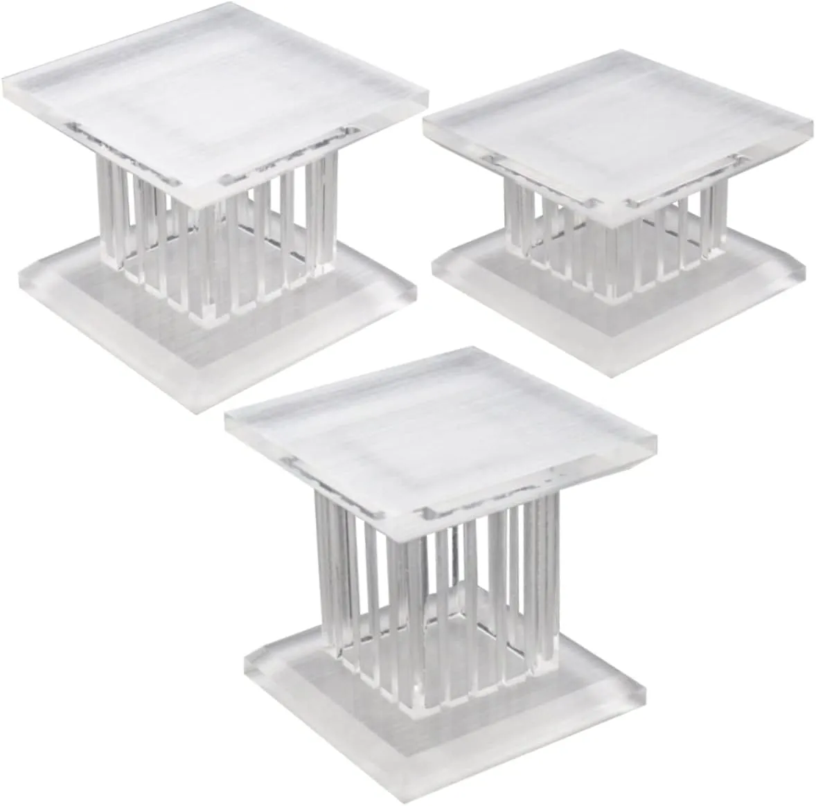 3pcs Acrylic Display Stand Holders Shape Pillars Rack Roman Cylinder Stand Necklace Holder Display Jewelry Pedestal Display Holder Organizer Displays Bracelet Holder