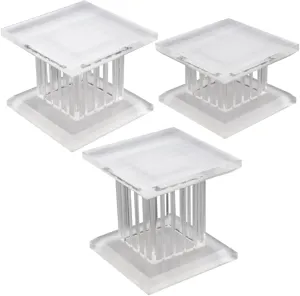3pcs Acrylic Display Stand Holders Shape Pillars Rack Roman Cylinder Stand Necklace Holder Display Jewelry Pedestal Display Holder Organizer Displays Bracelet Holder
