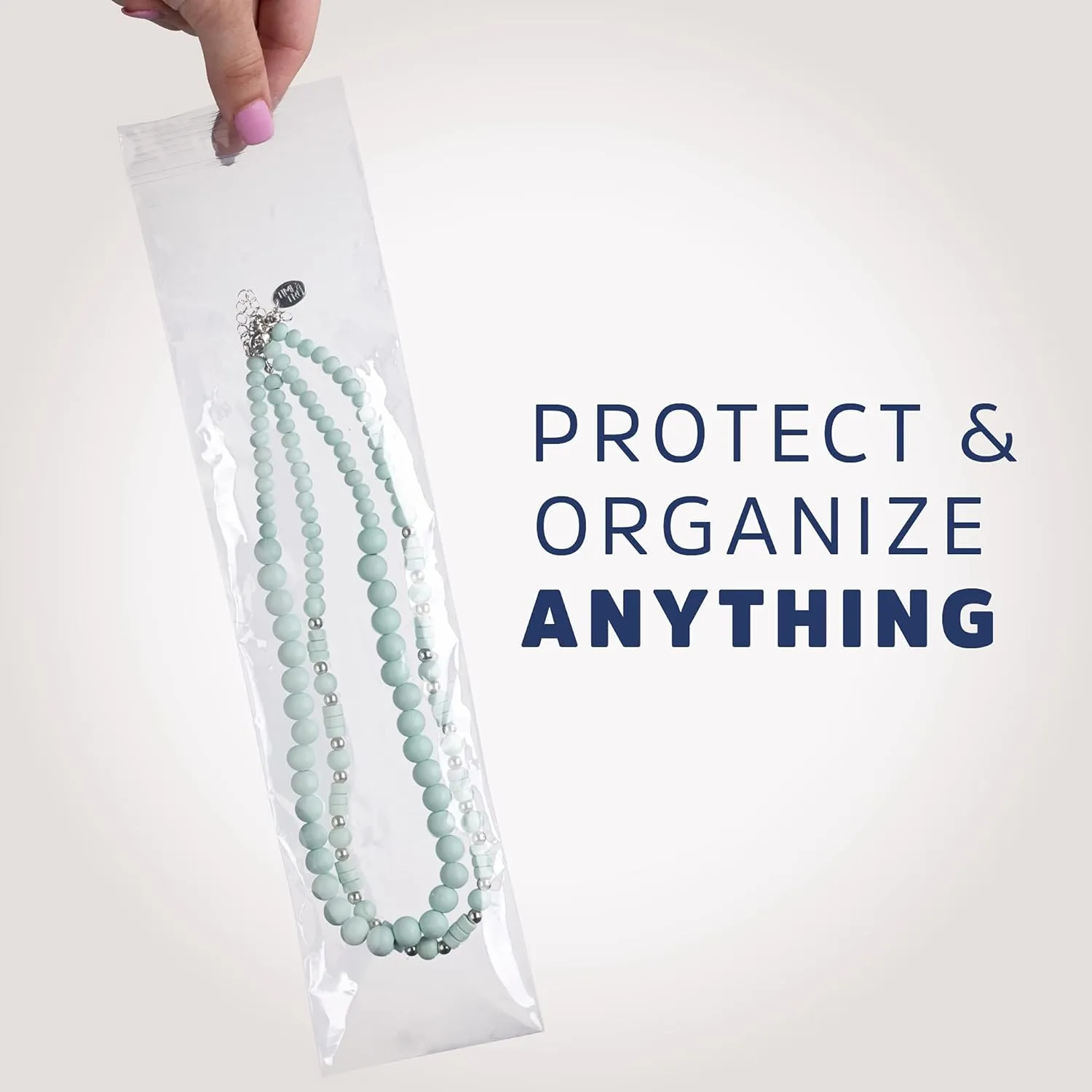 3" x 10" Long Zip Bags, 1000 Pack, Clear Plastic Reclosable Zip Baggies, 2 Mil Thick, Resealable Poly Bags for Packaging Insence, Necklaces, Jewelry & Office Supplies. GPI