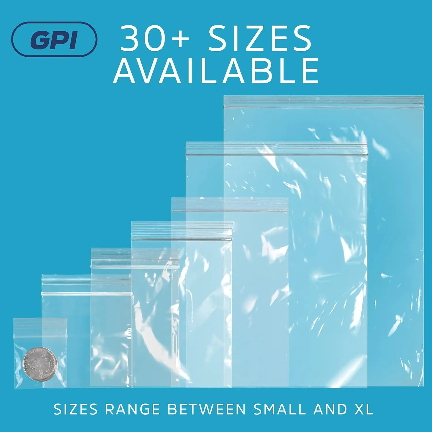 3" x 10" Long Zip Bags, 1000 Pack, Clear Plastic Reclosable Zip Baggies, 2 Mil Thick, Resealable Poly Bags for Packaging Insence, Necklaces, Jewelry & Office Supplies. GPI