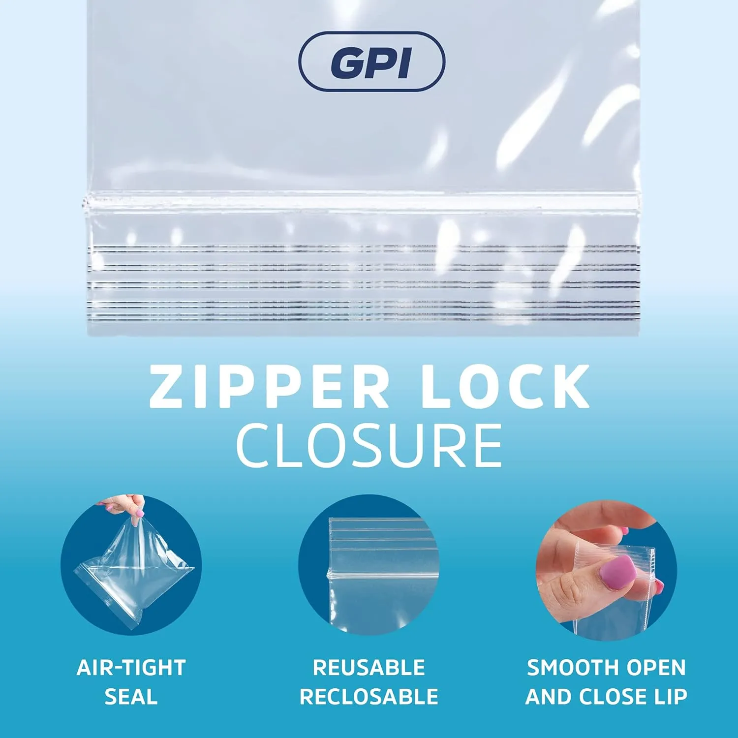 3" x 10" Long Zip Bags, 1000 Pack, Clear Plastic Reclosable Zip Baggies, 2 Mil Thick, Resealable Poly Bags for Packaging Insence, Necklaces, Jewelry & Office Supplies. GPI