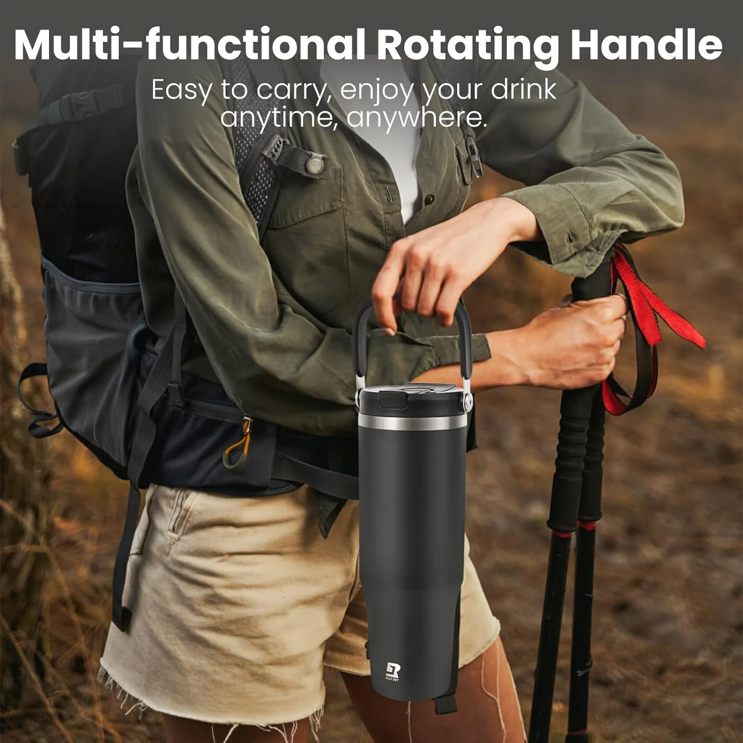 40 oz 2.0 Stainless Steel Tumbler with Leak-Proof Lid and Straw, Double-Wall Vacuum Insulated Travel Mug for Coffee, Iced Tea, or Water - Ideal for Commutes and Outdoor