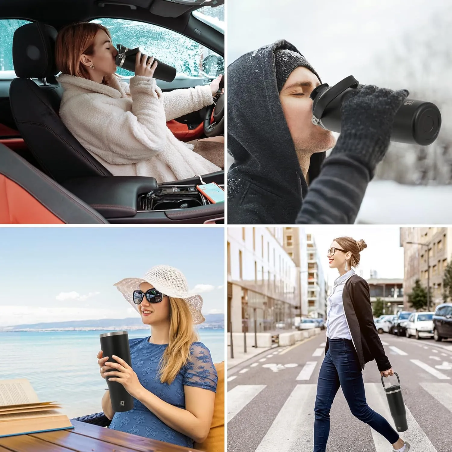 40 oz 2.0 Stainless Steel Tumbler with Leak-Proof Lid and Straw, Double-Wall Vacuum Insulated Travel Mug for Coffee, Iced Tea, or Water - Ideal for Commutes and Outdoor