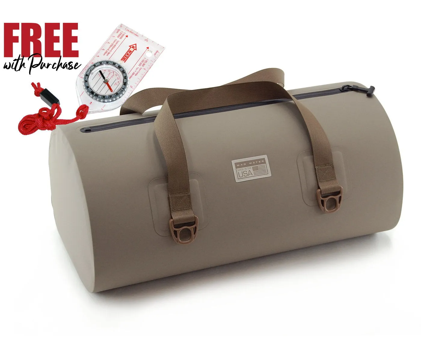 40L Allatoona Waterproof Duffel - Coyote/Coyote   FREE Compass