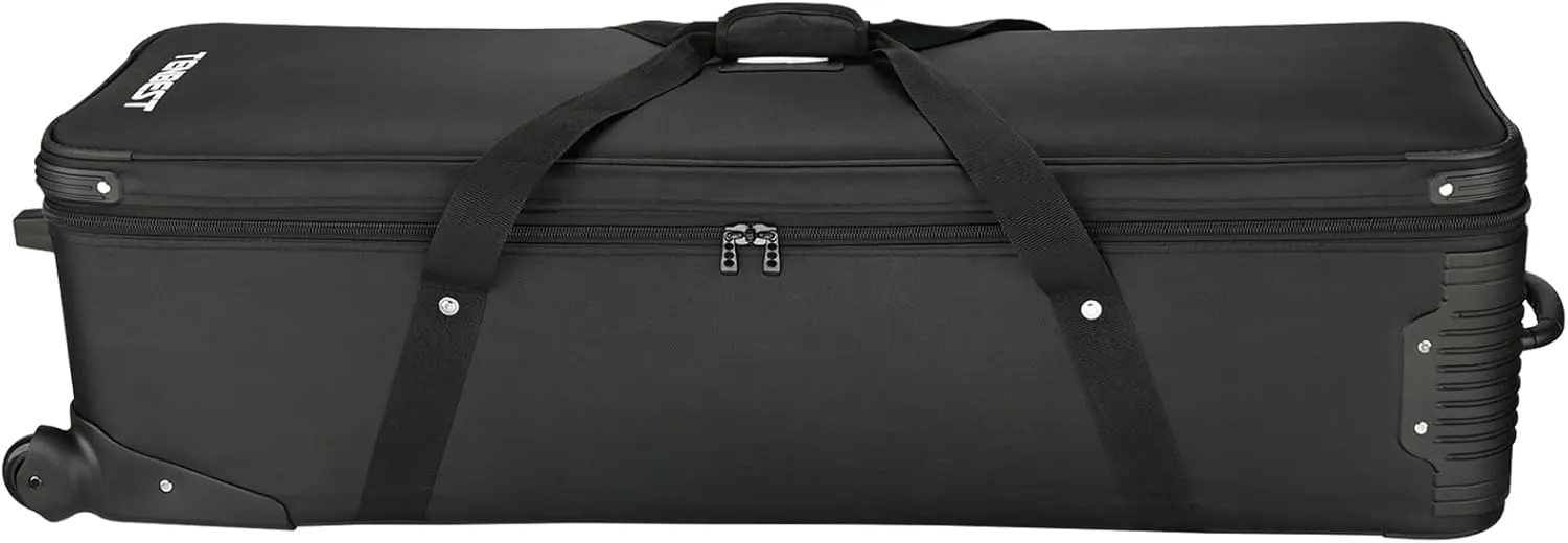 47"/120cm Rolling Camera Case for Photo Studio Gear, Photo Studio Equipment Trolley Case, Camera Bag with Wheels for Studio Lights and Light Stands, Trade Show Case