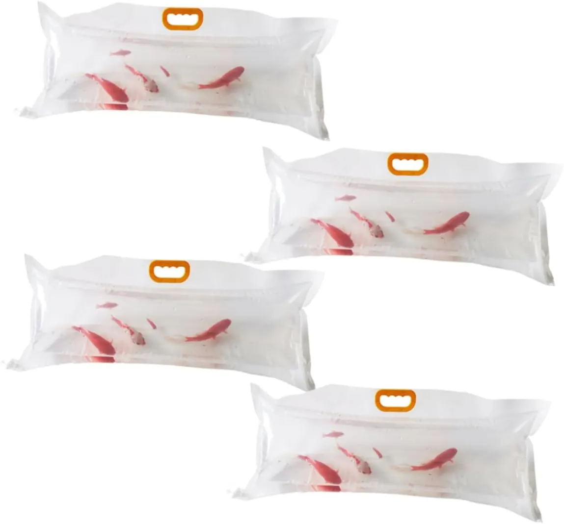 4pcs Live Fish Packing Bags Oxygen Filling Seafood Carry Bags for Supermarkets for Fish Farms and Pet Stores Random Handle -grade Material