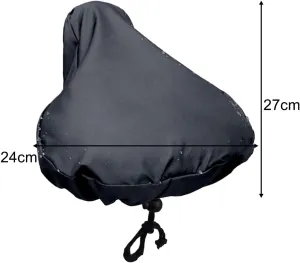 4xBike Seat Rain Cover Bike Seat Protector with Drawstring Waterproof Bike Accessories Rainproof Seat Cushion Pad Cover