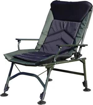 5-Position Adjustable Reclining Camping Lounge Chair – Heavy-Duty Foldable Outdoor Chair for Camping, Beach & Hiking, 33.86"L x24.41"W x34.25"H Portable Folding Design with Reinforced Steel Frame