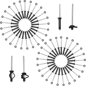 50 Set of 3/16" Long Grip Tri-Grip Rivets Tri-Fold Tri Bulb Mounting Rivet with Waterproof O Rings for Deep Water Installing Kayak Canoe and Boat Accessories etc