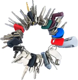56 Equipment Master Key Set, Construction Starter Ignition Keys Fits Cat Caterpillar Case John Deere Komatsu Kubota Yanmar Mahindra 3200 CH510 Linde Takeuchi Ford Holland Volvo JCB Terex WA05