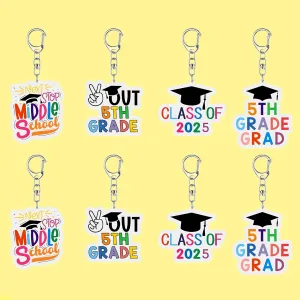 5TH Grade Graduation Keychains for 5TH Grade Graduation Party Decorations, 5TH Grade Graduations 2025, 5TH Grade Graduation Gifts for Boys Girls Kids Fifth Grade Graduation Supplies