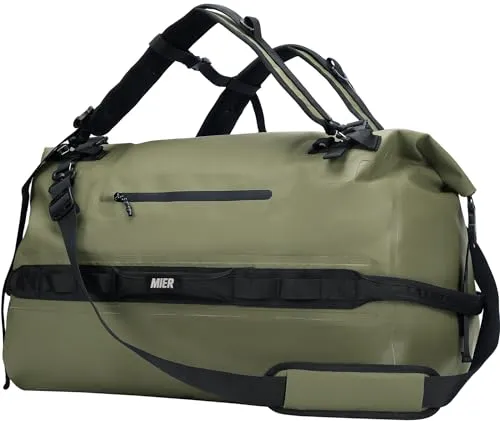 60L Large Waterproof Duffel Bag Rolltop Dry Backpack Duffle Bags for Kayaking,Camping
