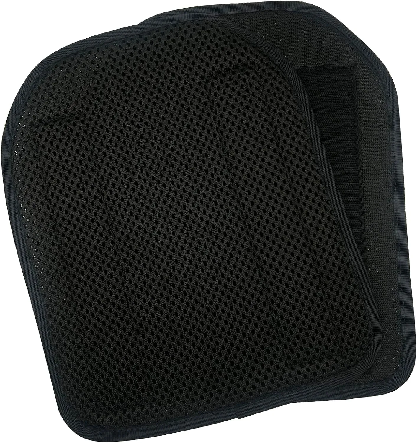 A Pair of Mesh Pad - Lightweight Breathable Soft Molded Insert Pad Removable Hook and Loop Tactical Accessories Gear Polyester Black