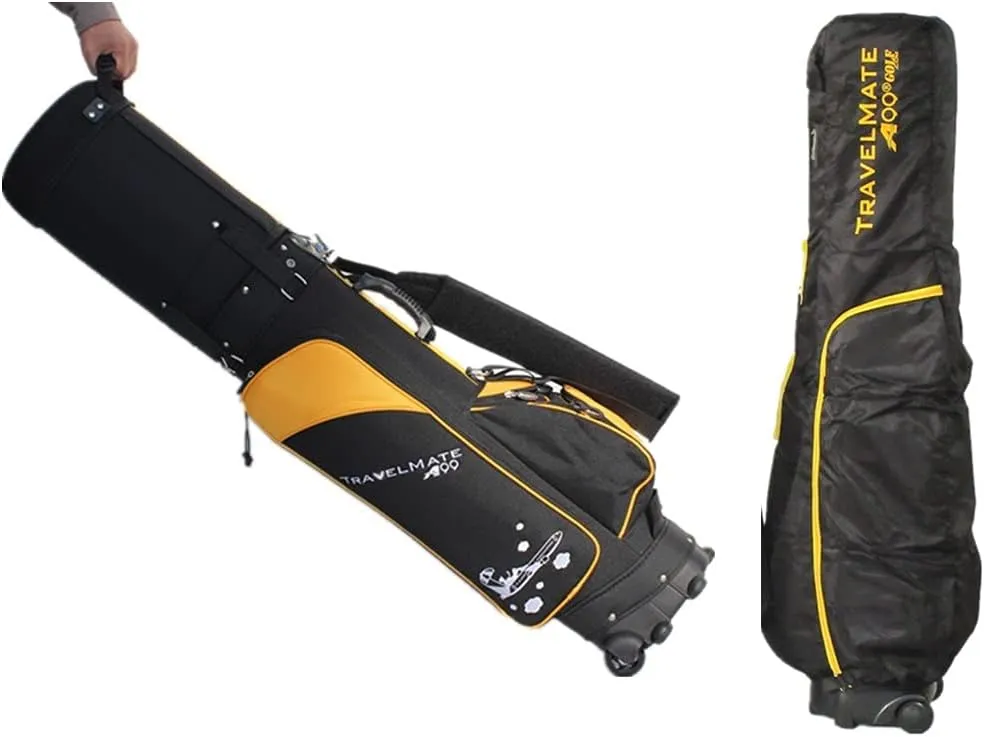 A99 Deluxe Golf Travel Mate CarryOn Rolling Wheel Golf cart Bag case with TSA Lock and Protection Cover