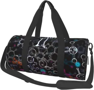 Abstract Science Chemistry Illustration 3D Printed Sports Gym Bag for Men Women Foldable Duffel Bag Carry On Weekender Bag for Travel Sports