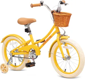 ACEGER Girls Bike with Basket, Kids Bicycle for 3-13 Years, Included Coaster Brake & Caliper Brake, 14 16 18 Inch with Training Wheels, 20 24 26 Inch with Kickstand but no Training Wheels