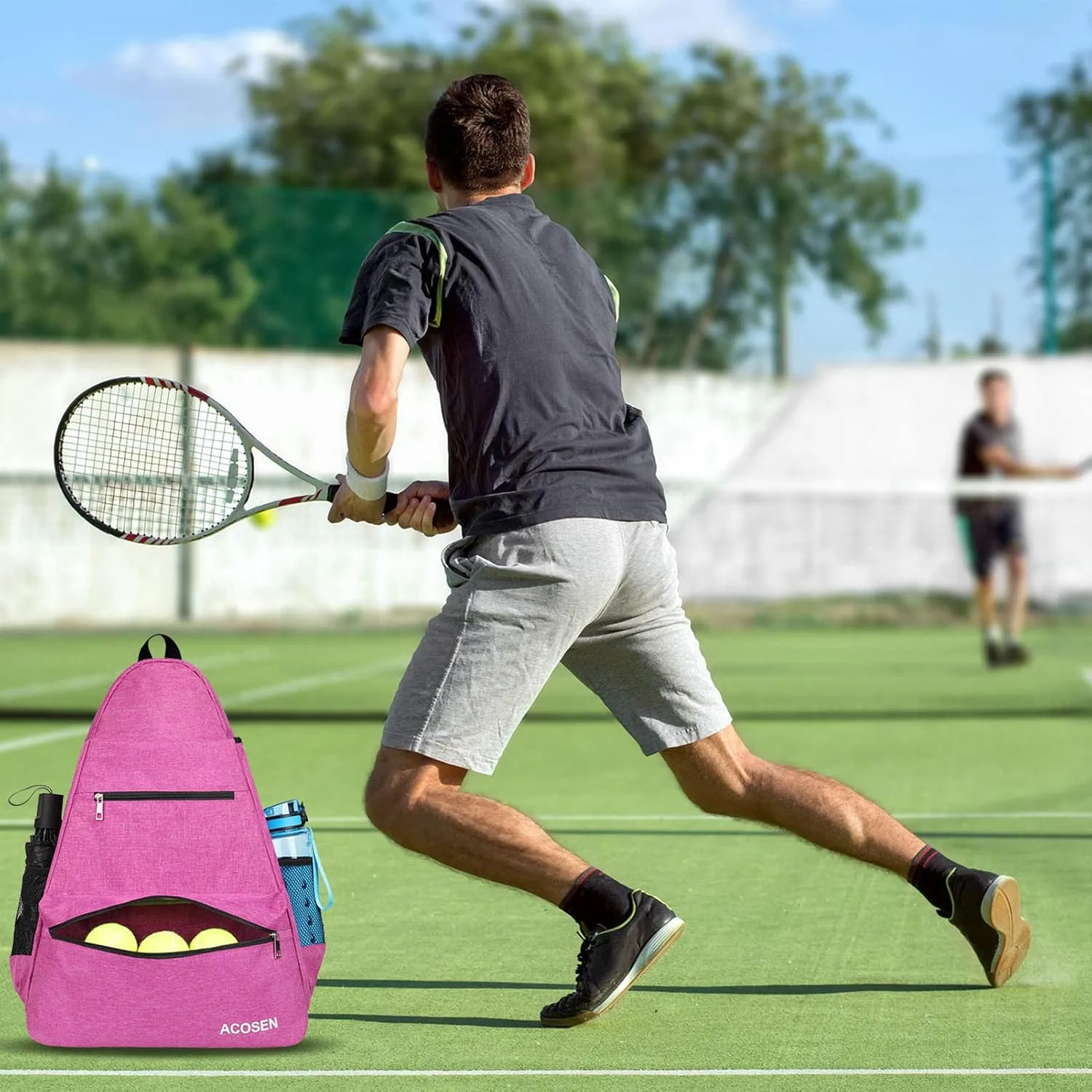 ACOSEN Tennis Bag Tennis Backpack - Large Tennis Bags for Women and Men to Hold Tennis Racket,Pickleball Paddles, Badminton Racquet, Squash Racquet,Balls and Other Accessories