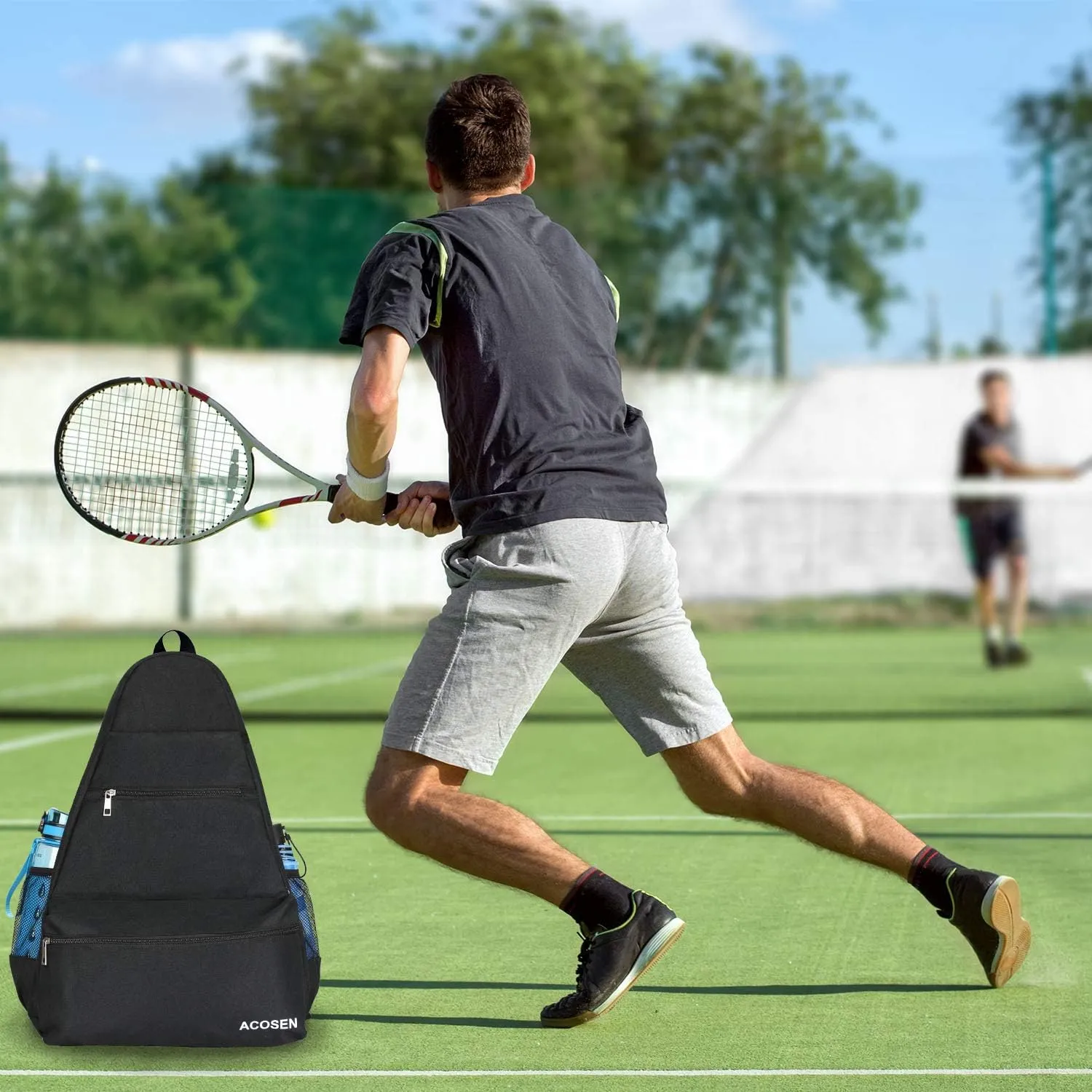 ACOSEN Tennis Bag Tennis Backpack - Large Tennis Bags for Women and Men to Hold Tennis Racket,Pickleball Paddles, Badminton Racquet, Squash Racquet,Balls and Other Accessories