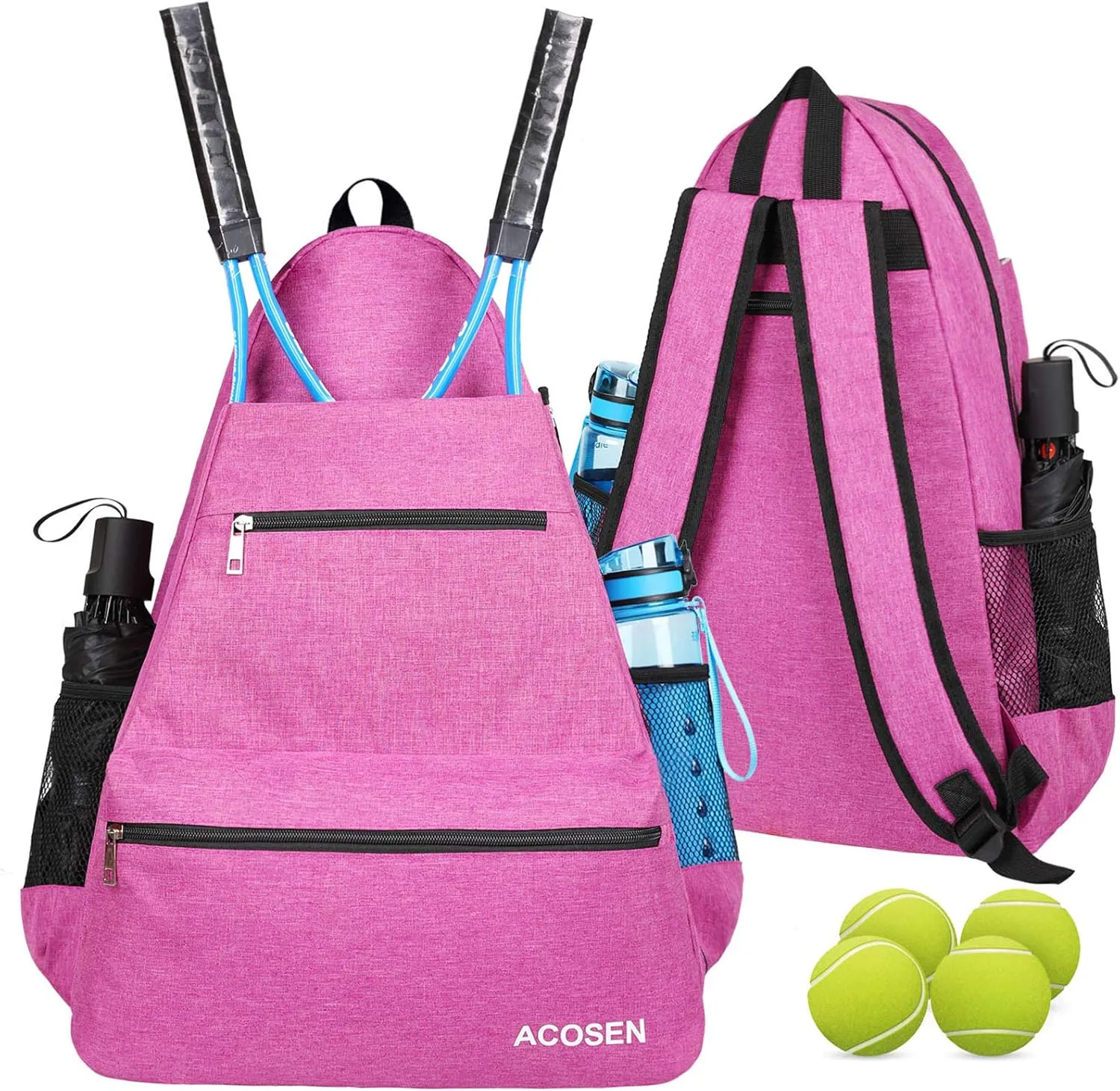 ACOSEN Tennis Bag Tennis Backpack - Large Tennis Bags for Women and Men to Hold Tennis Racket,Pickleball Paddles, Badminton Racquet, Squash Racquet,Balls and Other Accessories